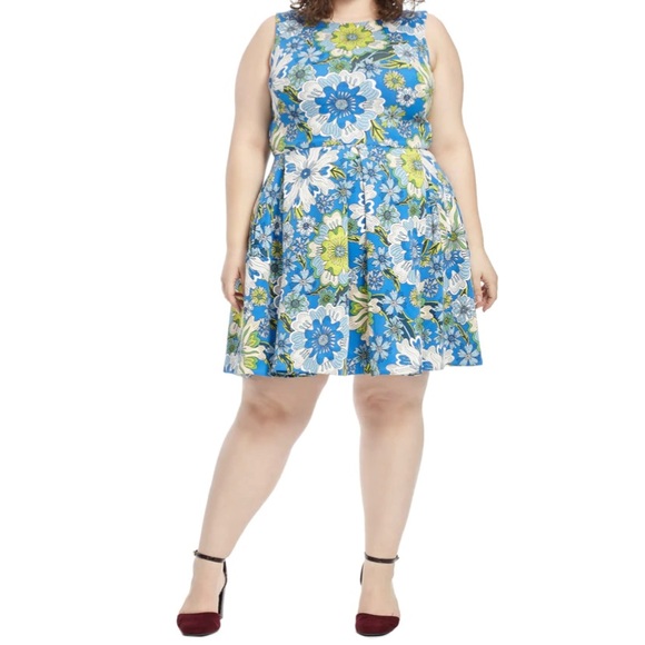 Taylor Dresses & Skirts - ⭐️Just Taylor Pleated Sleeveless Scuba Blue Spring Office Casual Church Dress